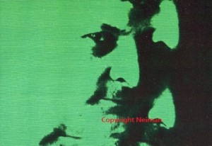 Projection photo sur toile virage vert, 100x81 cm